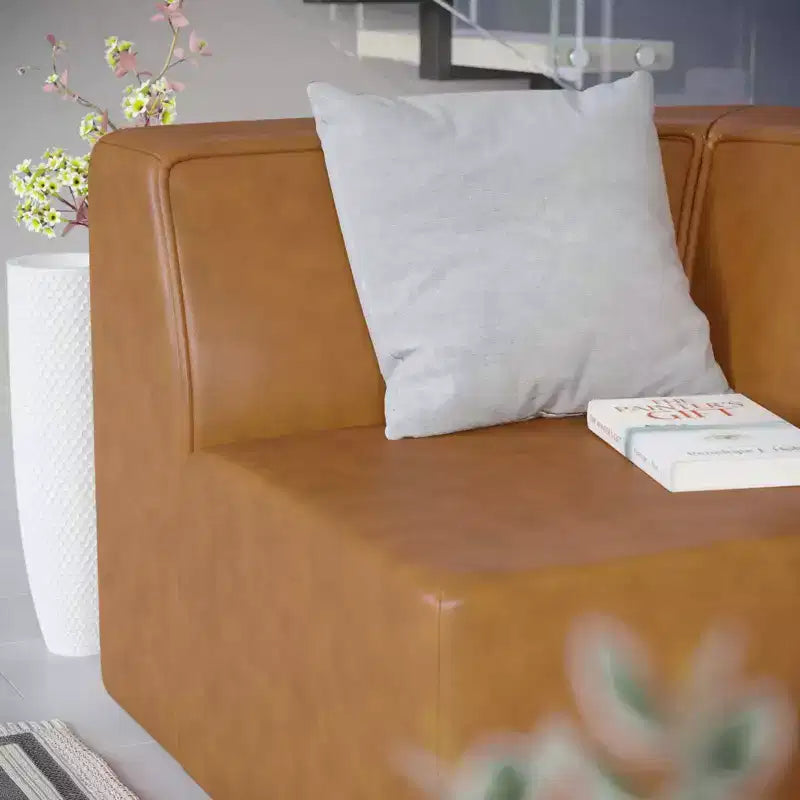 Sedia ad Angolo in Pelle Vegana Mingle - Modway
