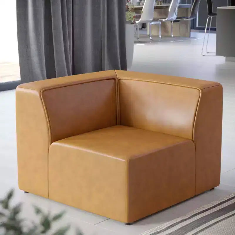 Sedia ad Angolo in Pelle Vegana Mingle - Modway