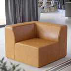 Sedia ad Angolo in Pelle Vegana Mingle - Modway