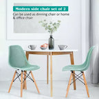 Costway 2 SEDIE da pranzo DSW moderne ufficio casa con design in rete e gambe in legno