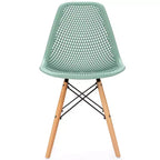 Costway 2 SEDIE da pranzo DSW moderne ufficio casa con design in rete e gambe in legno