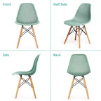 Costway 2 SEDIE da pranzo DSW moderne ufficio casa con design in rete e gambe in legno