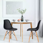 Costway 2 SEDIE da pranzo DSW moderne ufficio casa con design in rete e gambe in legno