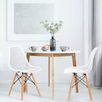 Costway 2 SEDIE da pranzo DSW moderne ufficio casa con design in rete e gambe in legno