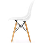 Costway 2 SEDIE da pranzo DSW moderne ufficio casa con design in rete e gambe in legno