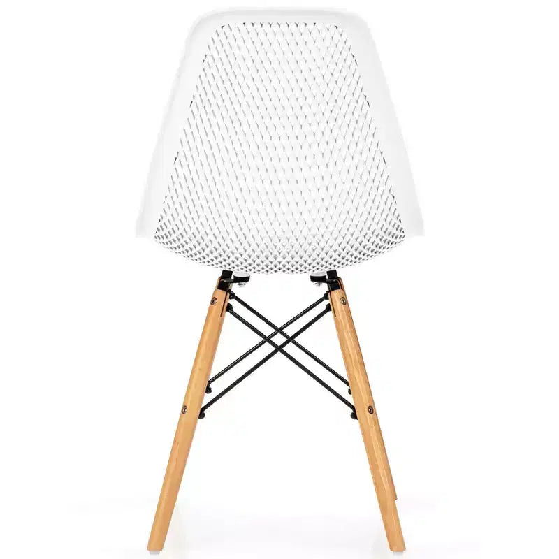 Costway 2 SEDIE da pranzo DSW moderne ufficio casa con design in rete e gambe in legno