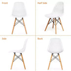 Costway 2 SEDIE da pranzo DSW moderne ufficio casa con design in rete e gambe in legno