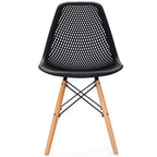 Costway 2 SEDIE da pranzo DSW moderne ufficio casa con design in rete e gambe in legno