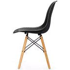 Costway 2 SEDIE da pranzo DSW moderne ufficio casa con design in rete e gambe in legno