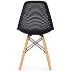Costway 2 SEDIE da pranzo DSW moderne ufficio casa con design in rete e gambe in legno