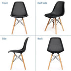Costway 2 SEDIE da pranzo DSW moderne ufficio casa con design in rete e gambe in legno