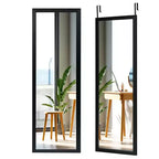Costway Door Wall Mounted Mirror Full Length Hanging Wood Frame Mirror Decor White\Black\Golden