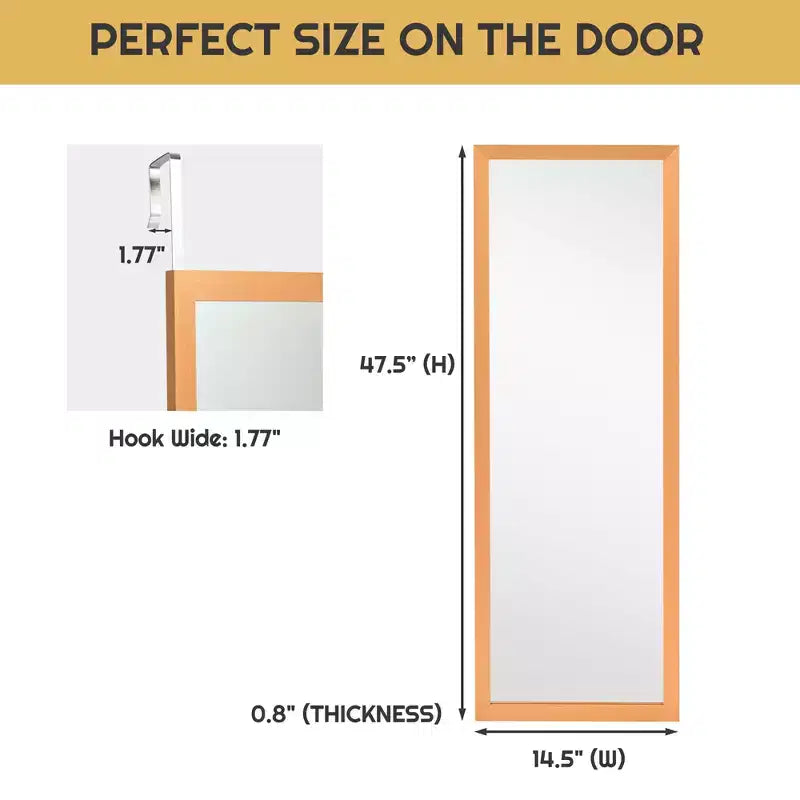 Costway Specchio a muro da porta a figura intera Specchio con cornice in legno decorativo Bianco\Nero\Oro