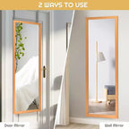 Costway Specchio a muro da porta a figura intera Specchio con cornice in legno decorativo Bianco\Nero\Oro