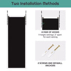 Costway Specchio a muro da porta a figura intera Specchio con cornice in legno decorativo Bianco\Nero\Oro