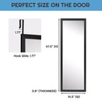 Costway Specchio a muro da porta a figura intera Specchio con cornice in legno decorativo Bianco\Nero\Oro