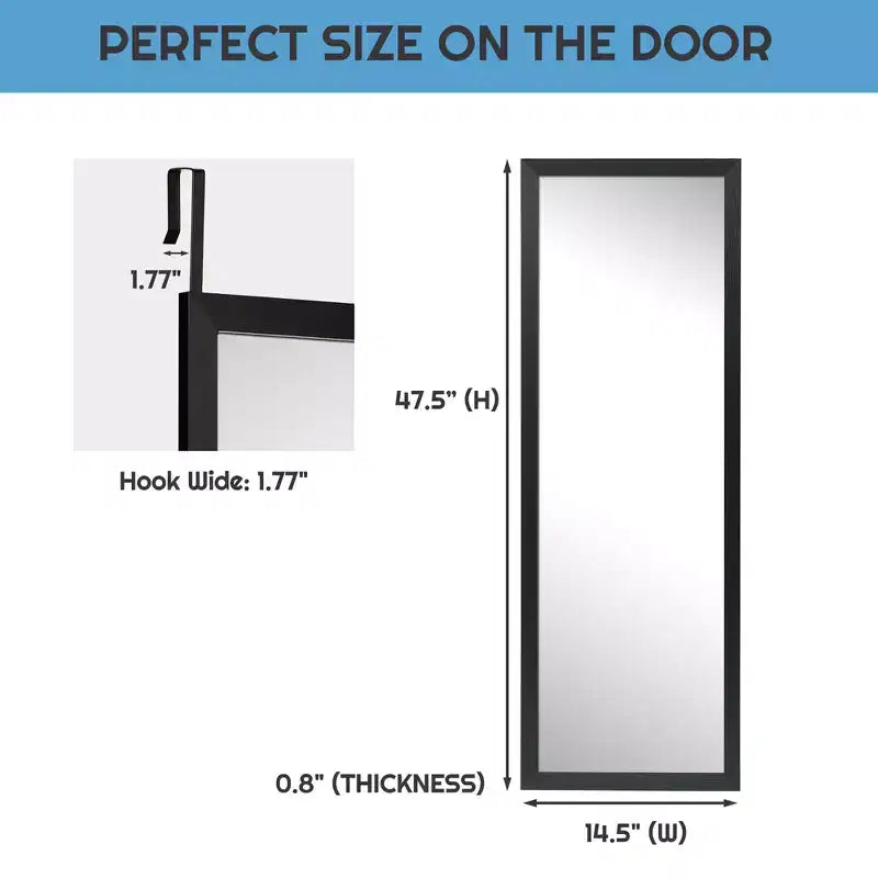 Costway Specchio a muro da porta a figura intera Specchio con cornice in legno decorativo Bianco\Nero\Oro
