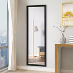 Costway Specchio a muro da porta a figura intera Specchio con cornice in legno decorativo Bianco\Nero\Oro