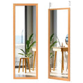 Costway Specchio a muro da porta a figura intera Specchio con cornice in legno decorativo Bianco\Nero\Oro