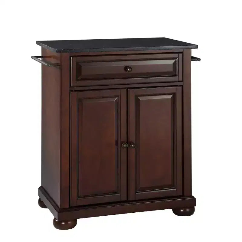 Isola/Carrello da cucina portatile con piano in granito nero Alexandria - Crosley