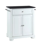 Isola/Carrello da cucina portatile con piano in granito nero Alexandria - Crosley