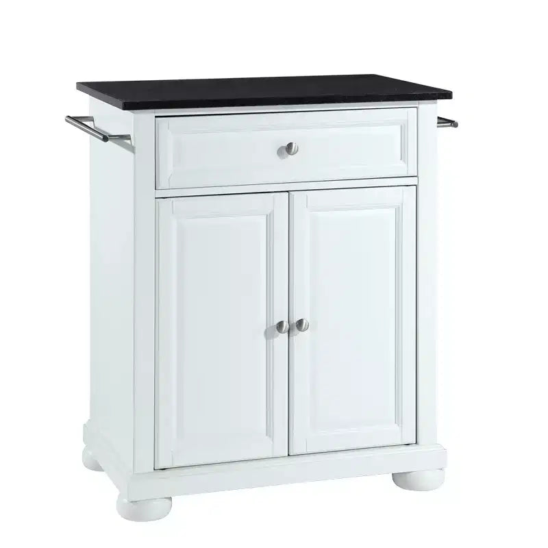 Isola/Carrello da cucina portatile con piano in granito nero Alexandria - Crosley