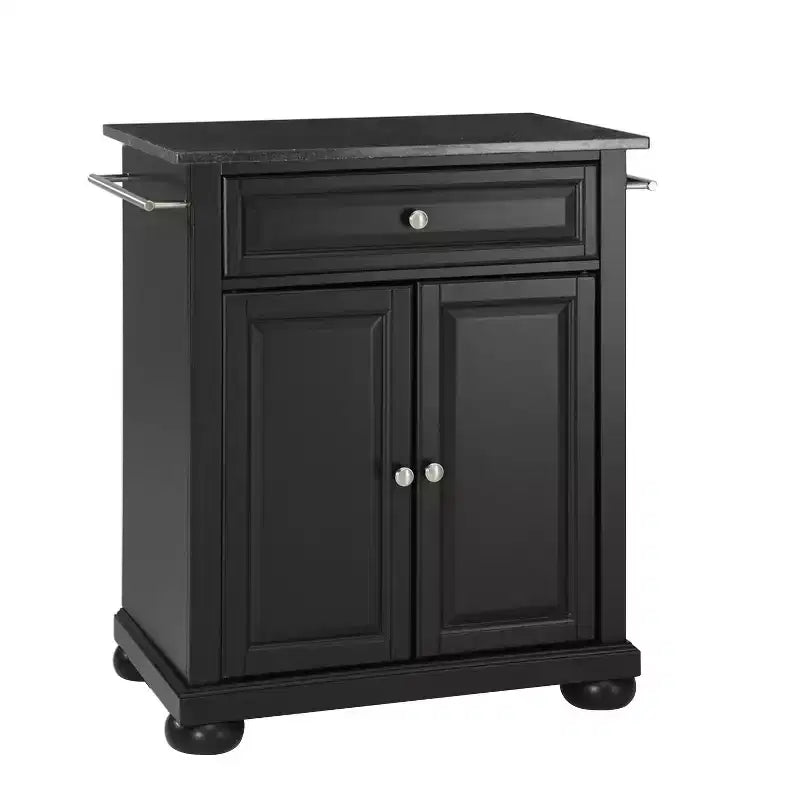 Isola/Carrello da cucina portatile con piano in granito nero Alexandria - Crosley