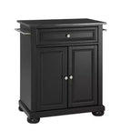 Isola/Carrello da cucina portatile con piano in granito nero Alexandria - Crosley