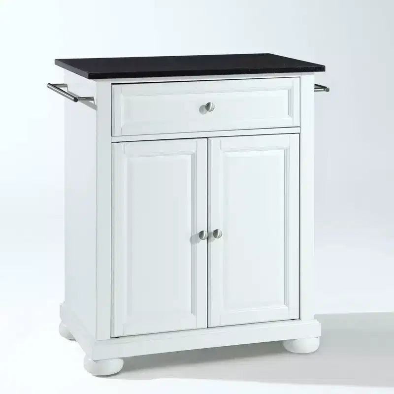 Isola/Carrello da cucina portatile con piano in granito nero Alexandria - Crosley
