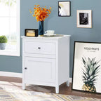 Comodino Costway con cassetto Tavolino d'appoggio Tavolino da salotto Mobile contenitore Bianco\Naturale\Espresso