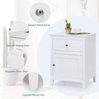 Comodino Costway con cassetto Tavolino d'appoggio Tavolino da salotto Mobile contenitore Bianco\Naturale\Espresso