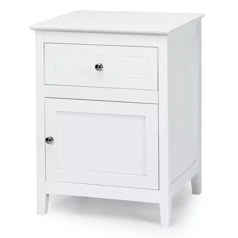 Comodino Costway con cassetto Tavolino d'appoggio Tavolino da salotto Mobile contenitore Bianco\Naturale\Espresso