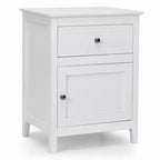 Comodino Costway con cassetto Tavolino d'appoggio Tavolino da salotto Mobile contenitore Bianco\Naturale\Espresso