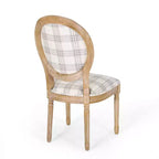 Set di 2 sedie da pranzo in tessuto Phinnaeus stile Country francese - Christopher Knight Home