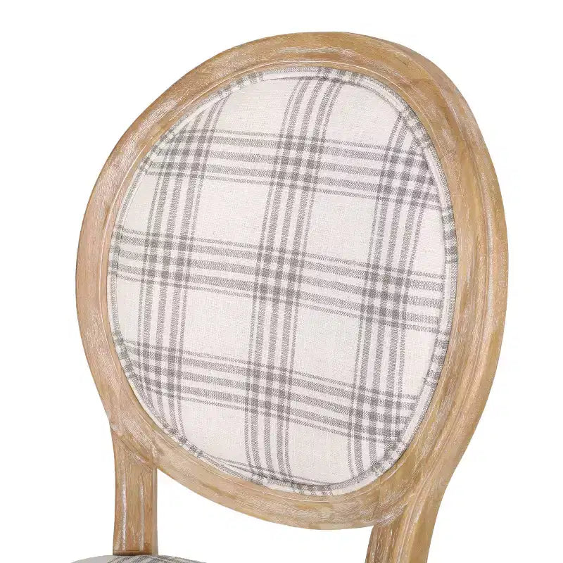 Set di 2 sedie da pranzo in tessuto Phinnaeus stile Country francese - Christopher Knight Home