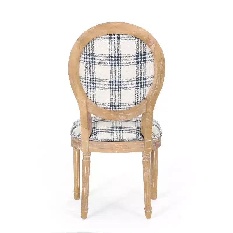 Set di 2 sedie da pranzo in tessuto Phinnaeus stile Country francese - Christopher Knight Home