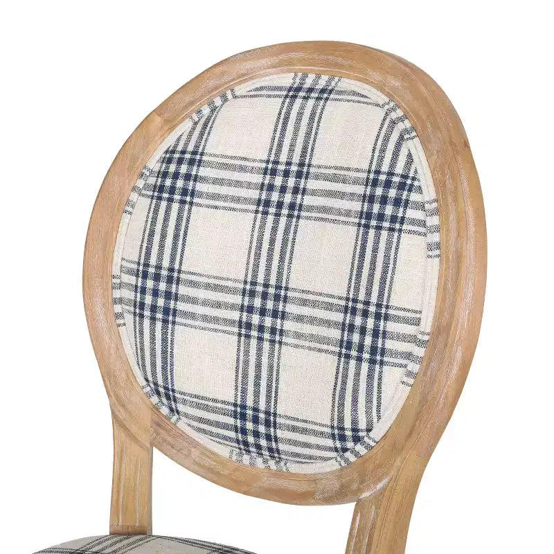 Set di 2 sedie da pranzo in tessuto Phinnaeus stile Country francese - Christopher Knight Home