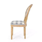 Set di 2 sedie da pranzo in tessuto Phinnaeus stile Country francese - Christopher Knight Home