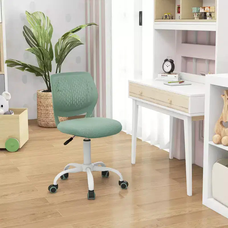 Costway Sedia Scrivania per Bambini Girevole Ergonomica in Rete Traspirante Altezza Regolabile Rosa/Blu/Turchese/Viola/Grigio/Verde Chiaro
