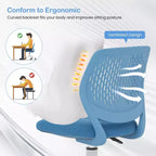 Costway Sedia Scrivania per Bambini Girevole Ergonomica in Rete Traspirante Altezza Regolabile Rosa/Blu/Turchese/Viola/Grigio/Verde Chiaro