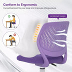 Costway Sedia Scrivania per Bambini Girevole Ergonomica in Rete Traspirante Altezza Regolabile Rosa/Blu/Turchese/Viola/Grigio/Verde Chiaro