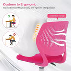 Costway Sedia Scrivania per Bambini Girevole Ergonomica in Rete Traspirante Altezza Regolabile Rosa/Blu/Turchese/Viola/Grigio/Verde Chiaro