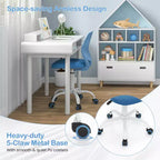 Costway Sedia Scrivania per Bambini Girevole Ergonomica in Rete Traspirante Altezza Regolabile Rosa/Blu/Turchese/Viola/Grigio/Verde Chiaro