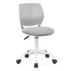 Costway Sedia Scrivania per Bambini Girevole Ergonomica in Rete Traspirante Altezza Regolabile Rosa/Blu/Turchese/Viola/Grigio/Verde Chiaro