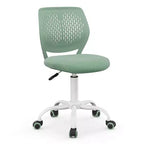 Costway Sedia Scrivania per Bambini Girevole Ergonomica in Rete Traspirante Altezza Regolabile Rosa/Blu/Turchese/Viola/Grigio/Verde Chiaro