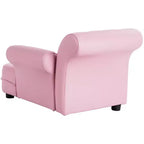Costway Divano Lettino per Bambini Rosa Sedia con Braccioli Poltrona Rilassante Divano Salotto Camera da Letto