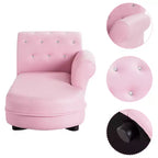 Costway Divano Lettino per Bambini Rosa Sedia con Braccioli Poltrona Rilassante Divano Salotto Camera da Letto