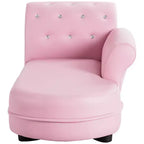 Costway Divano Lettino per Bambini Rosa Sedia con Braccioli Poltrona Rilassante Divano Salotto Camera da Letto