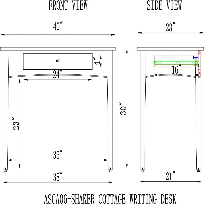 Scrivania Shaker Cottage 40 - Alaterre Furniture