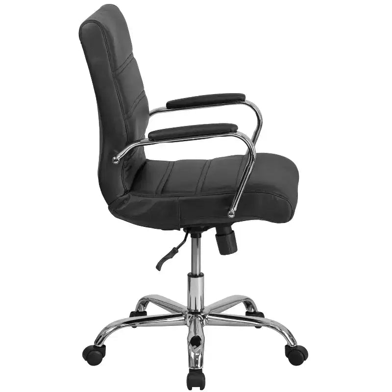 Sedia da ufficio contemporanea Merrick Lane Mid-Back con braccioli imbottiti